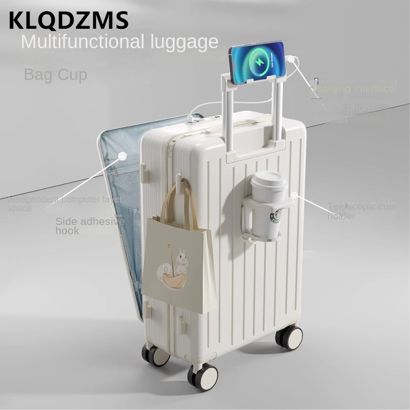 KLQDZMS High Quality Suitcase  - đánh giá và giá Front Opening Laptop Luggage 24 Inch